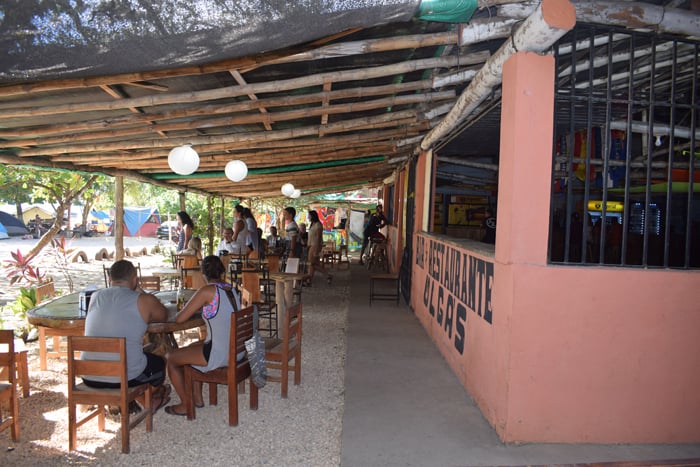 Olga's beachside restaurant at Playa Pelada in Nosara, Costa Rica